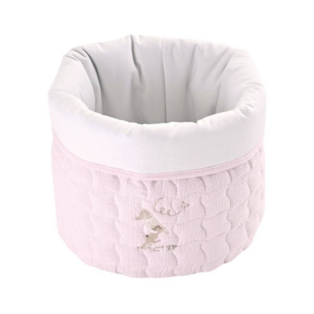 Verzorgingsmand rond - Gewatteerd Pink garden party