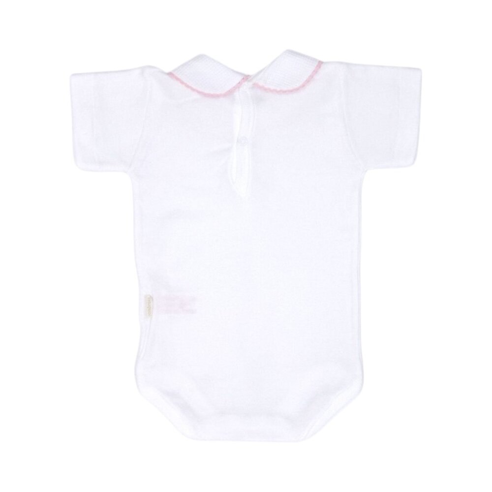 Body korte mouwen met kraag Roze
