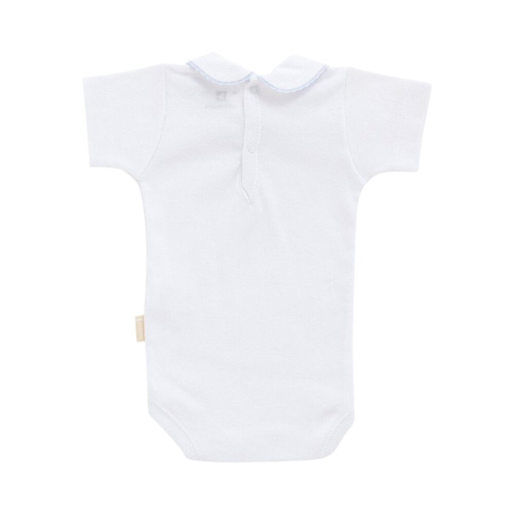 Body korte mouwen met kraag Blauw
