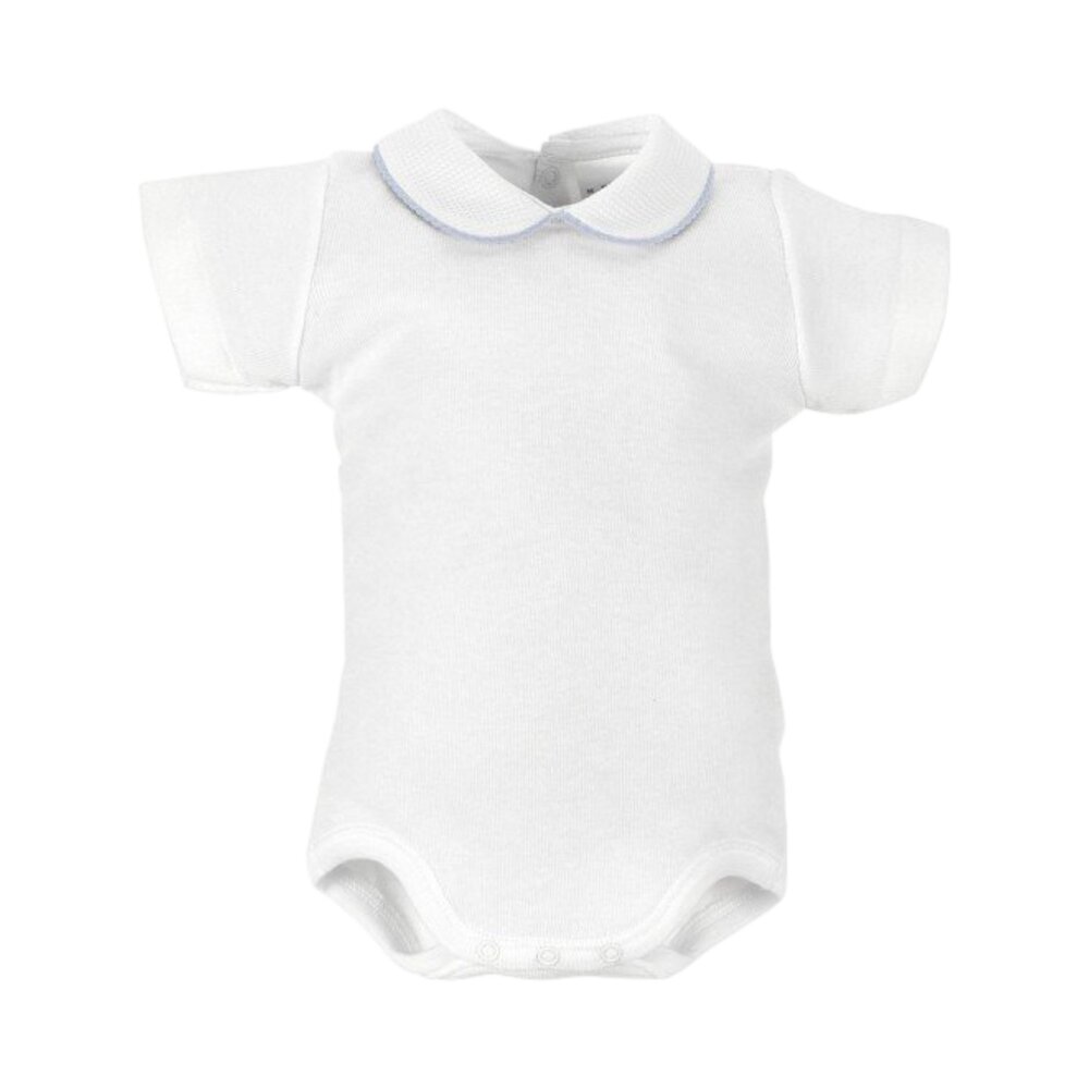 Body korte mouwen met kraag Blauw