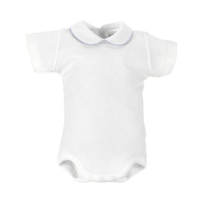 Body korte mouwen met kraag Blauw