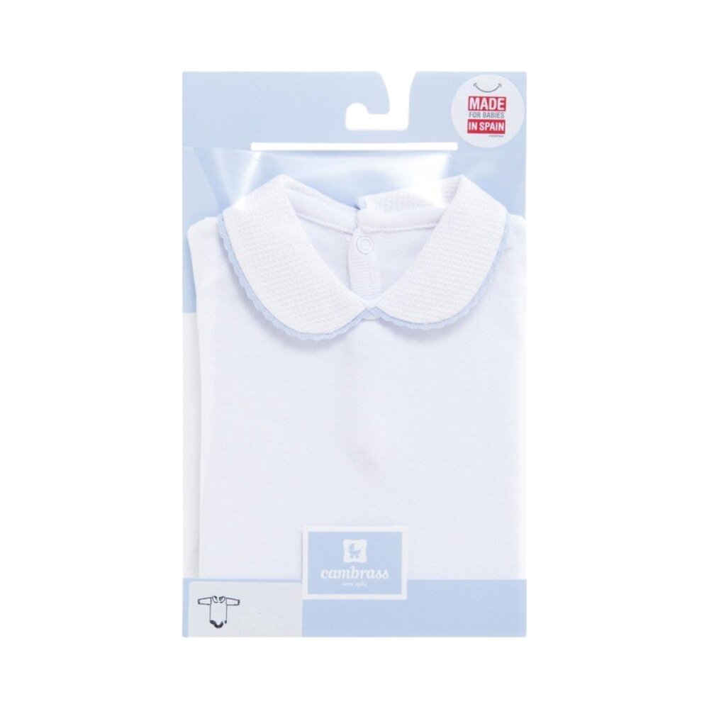 Body kraagje lange mouwen Blauw