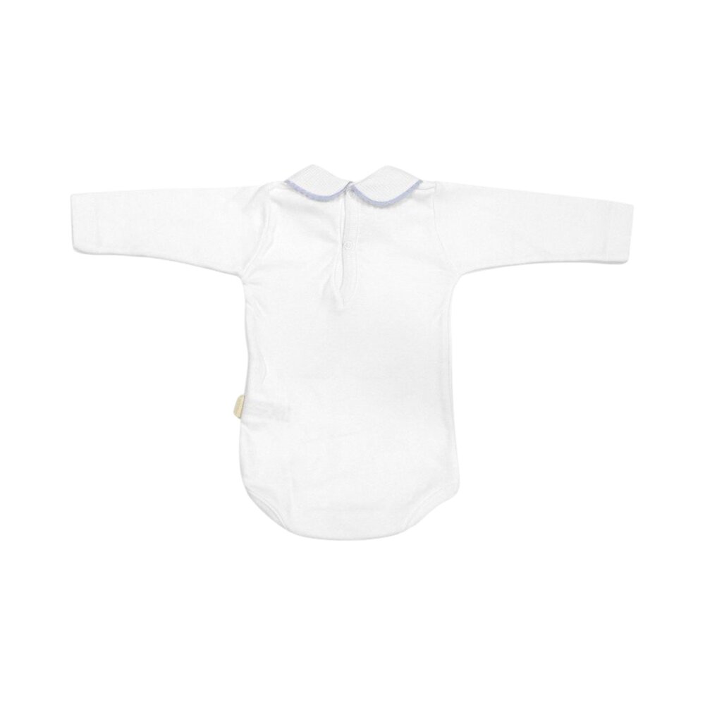 Body kraagje lange mouwen Blauw