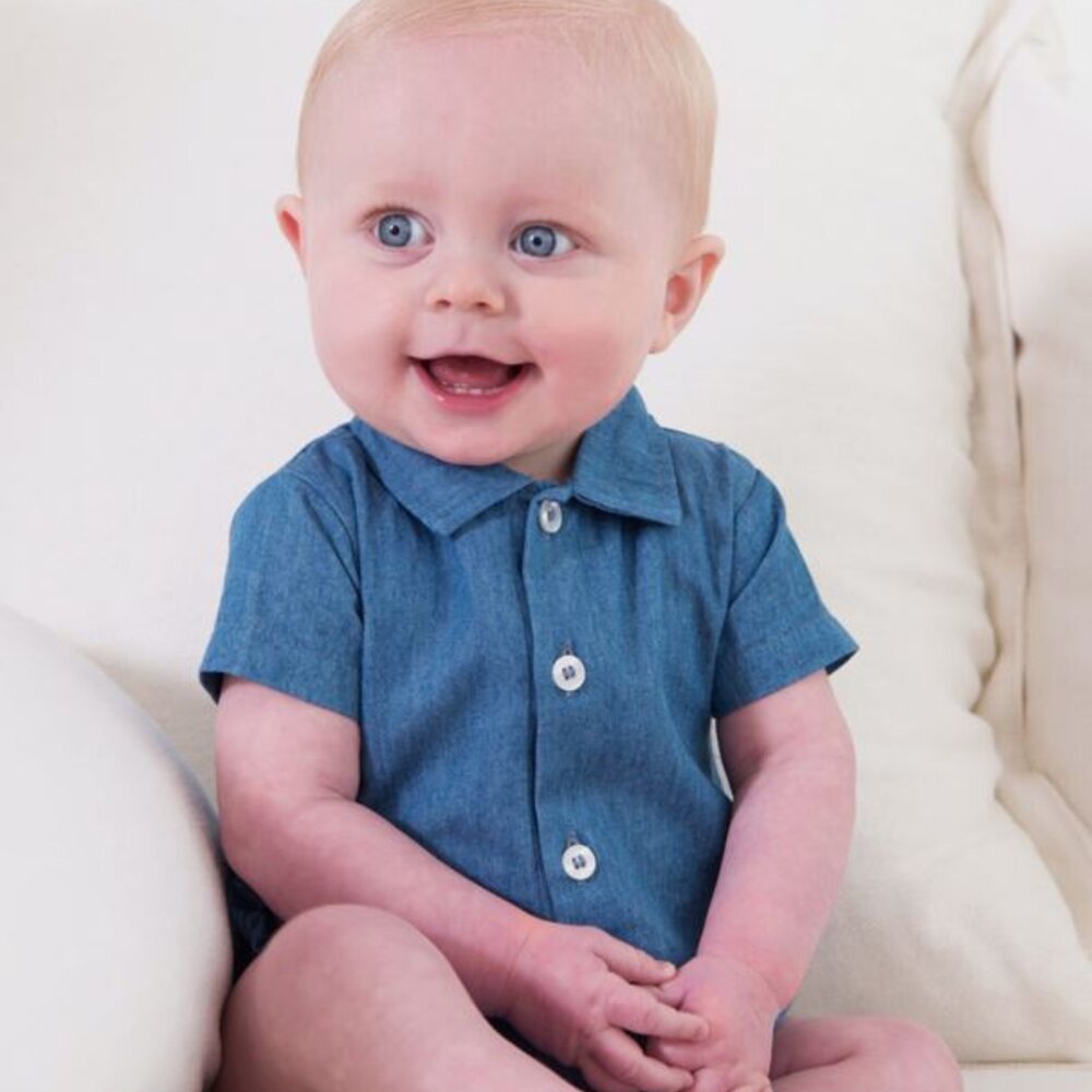 Baby romper jeans Julien Blauw