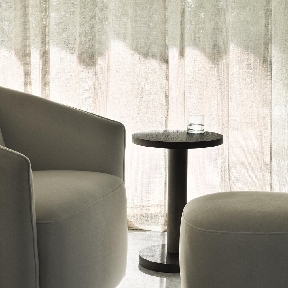 Gomi - Ottoman voetensteun Mohair Beige
