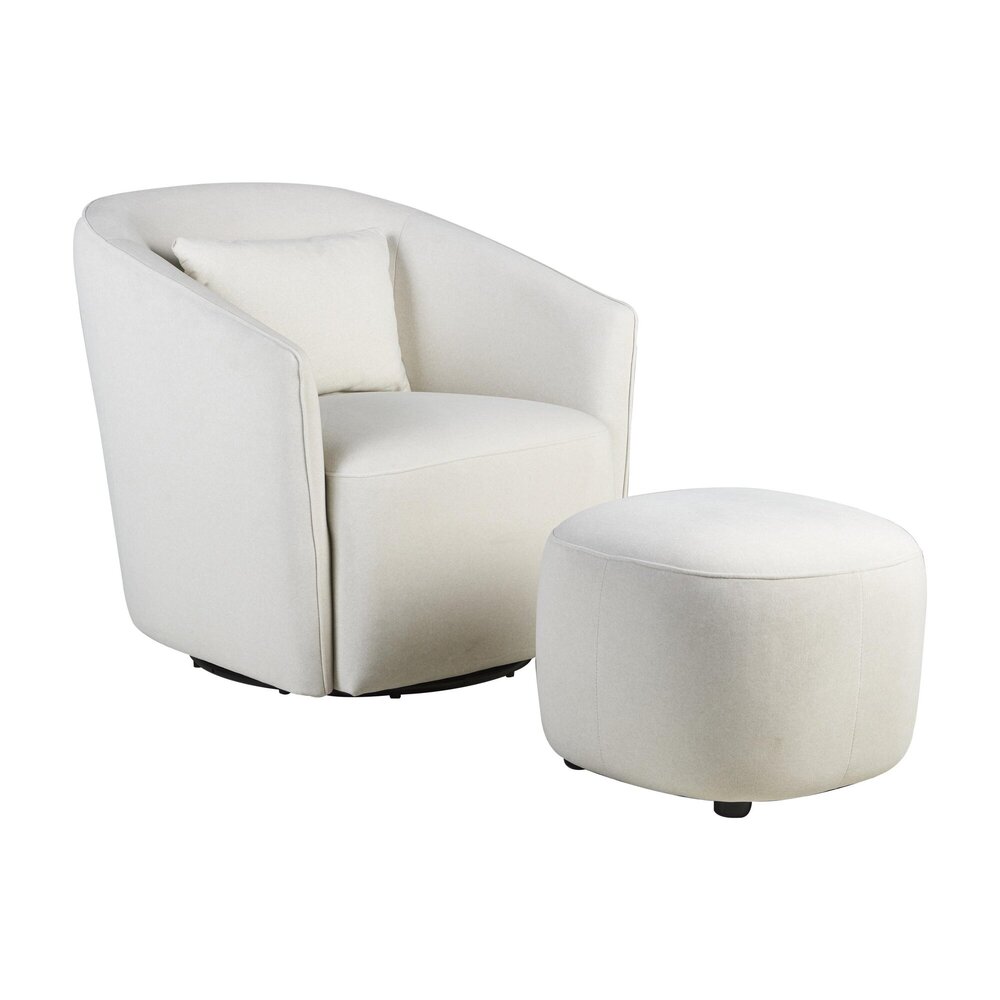 Gomi - Ottoman voetensteun Mohair Beige