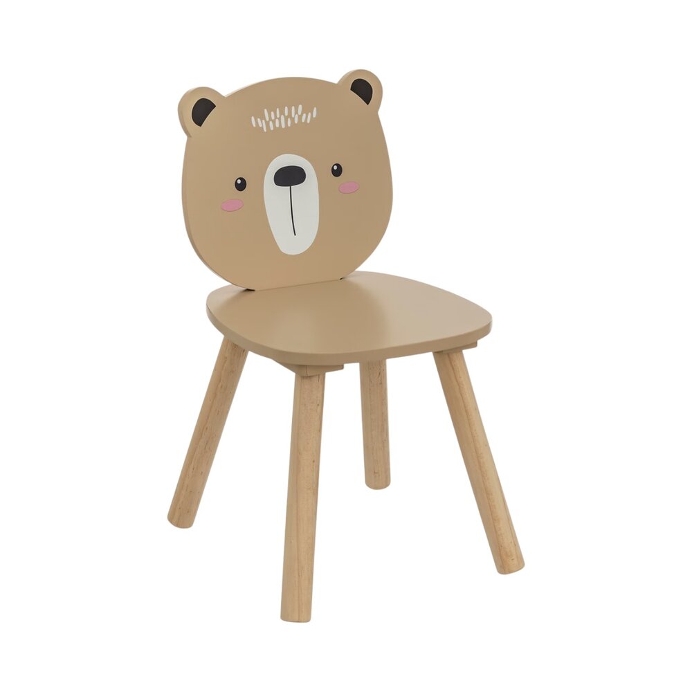 Teddybeer kinderstoel - 27x27x46cm Beige