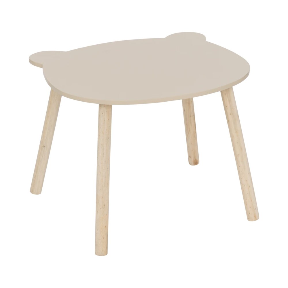 Tekentafel/Kindertafel Teddybeer Ø60cm Beige