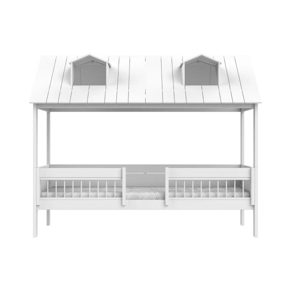 2-in-1 bed combin. beach house / luxe lattenbodem Wit