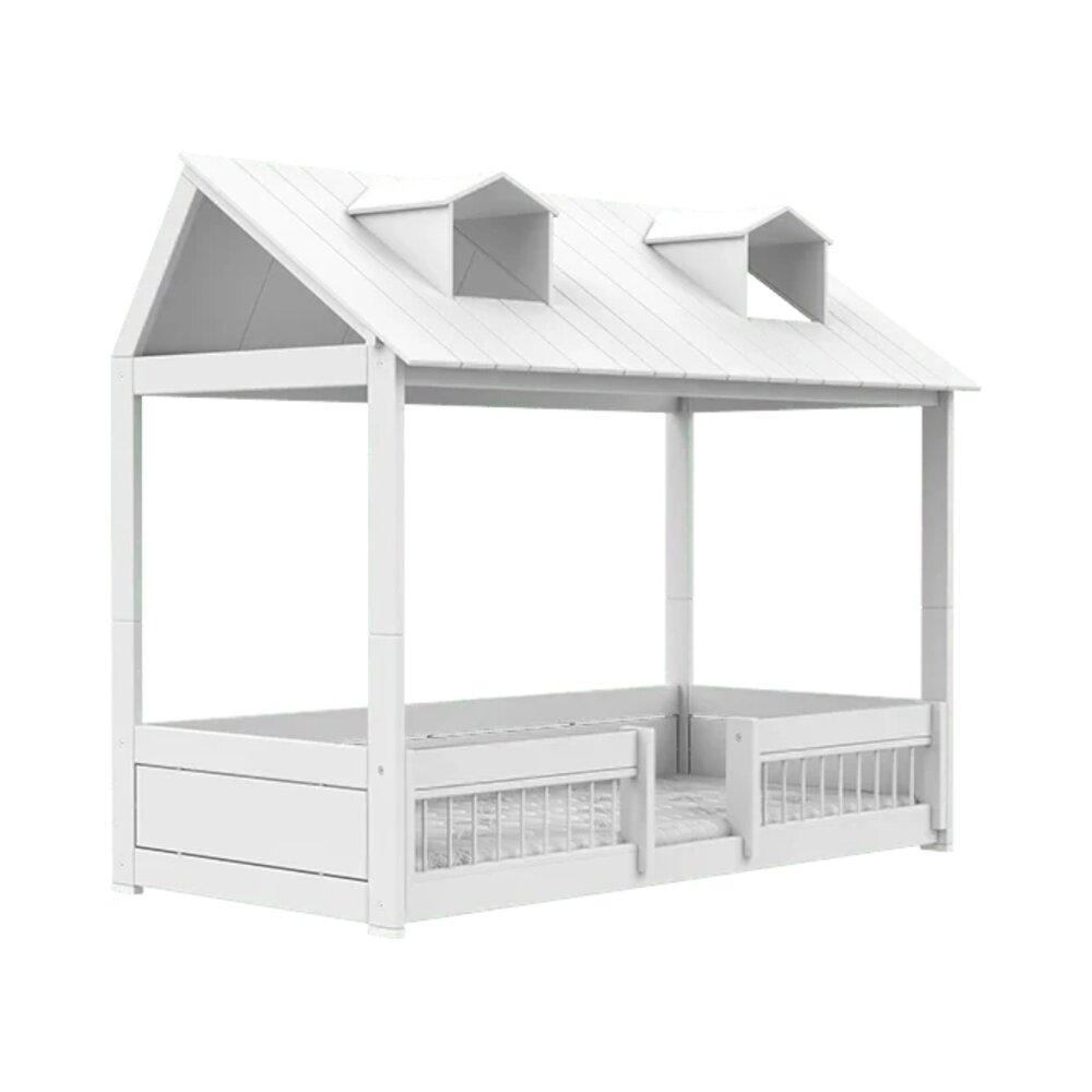 2-in-1 bed combin. beach house / luxe lattenbodem Wit