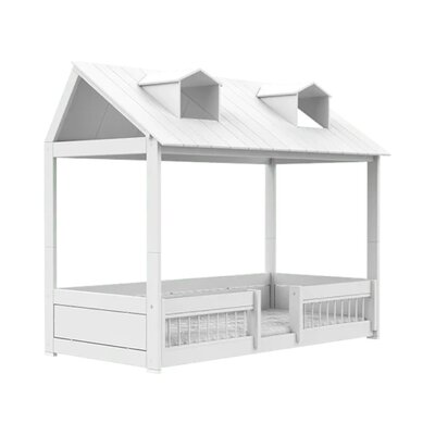 2-in-1 bed combin. beach house / luxe lattenbodem Wit