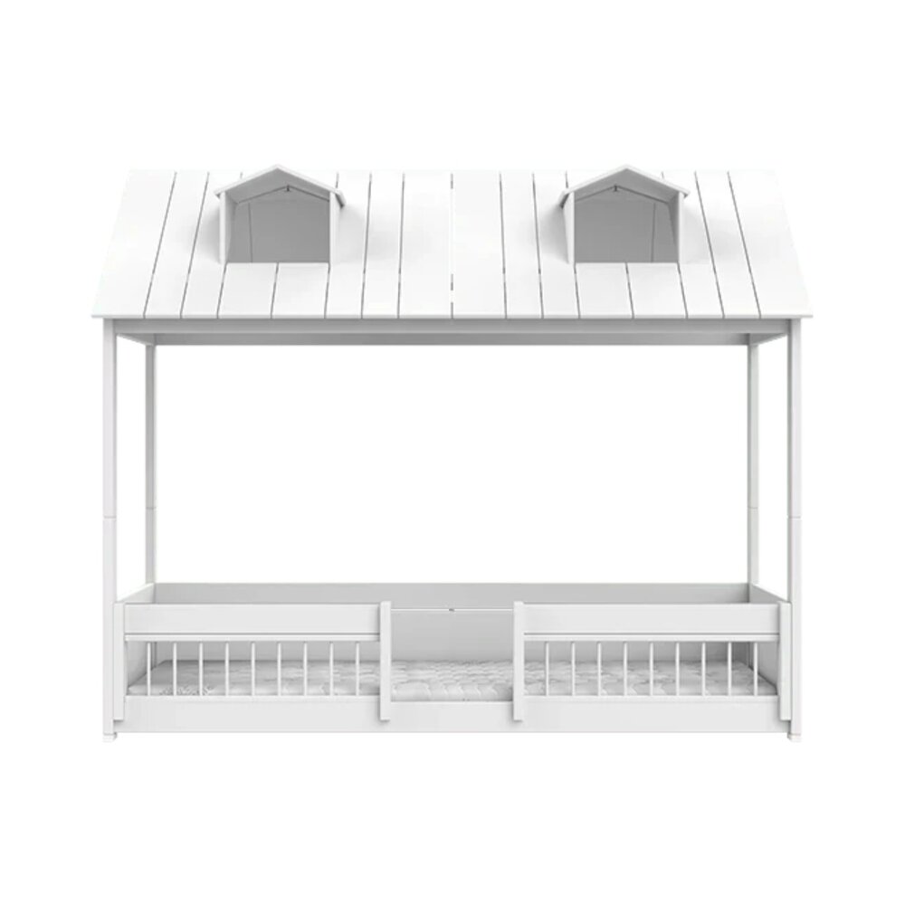 2-in-1 bed combin. beach house / luxe lattenbodem Wit