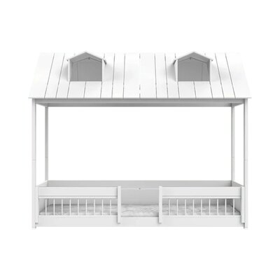 2-in-1 bed combin. beach house / luxe lattenbodem Wit
