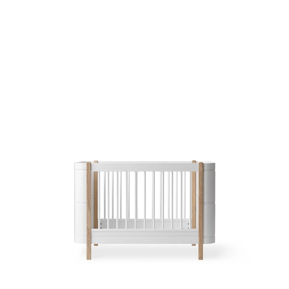 Wood Mini+ Babybed incl. junior kit White/Oak