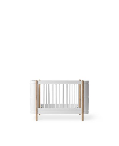 Wood Mini+ Babybed incl. junior kit White/Oak