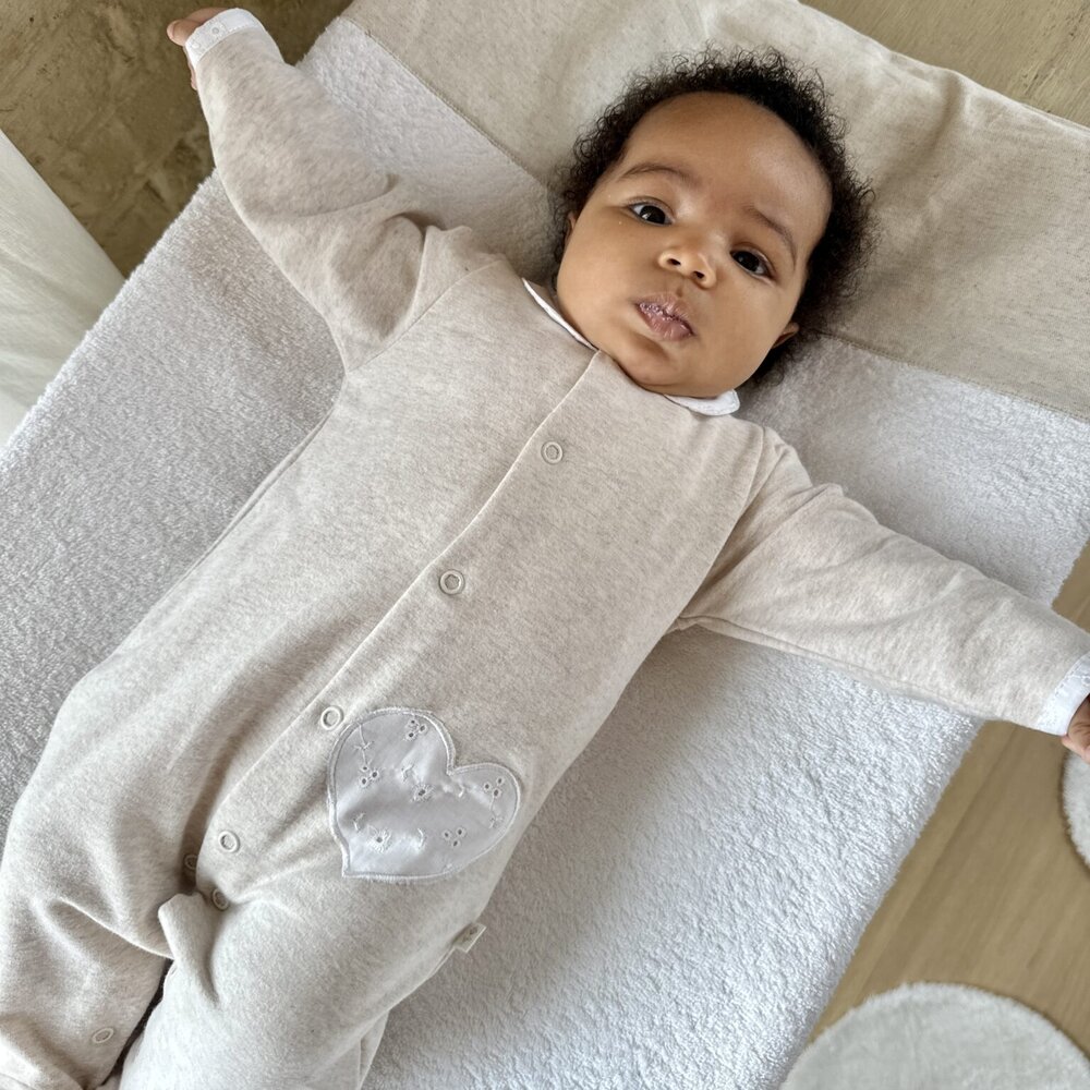 Babypakje Ariane broderie anglaise hart Naturel