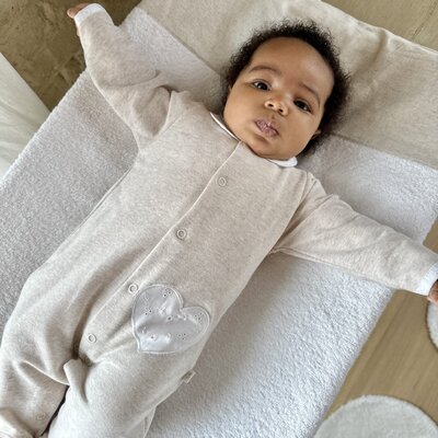 Babypakje Ariane broderie anglaise hart Naturel