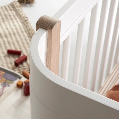 Wood Mini+ Babybed incl. junior kit White/Oak