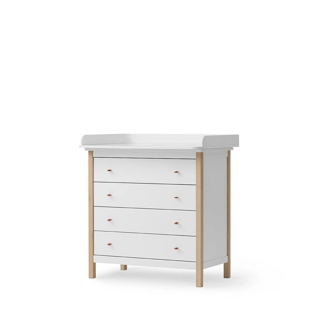 Wood Commode 4 laden White/Oak Wood Commode 4 laden White/Oak