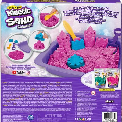 Kinetic Sand - Shimmer, Zandkasteel-Set roze