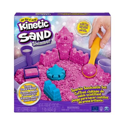 Kinetic Sand - Shimmer, Zandkasteel-Set roze