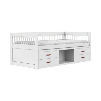 Kajuitbed met boekenkast breeze/ luxe /- grepen Wit