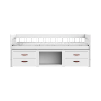 Kajuitbed met boekenkast breeze/ luxe /- grepen Wit