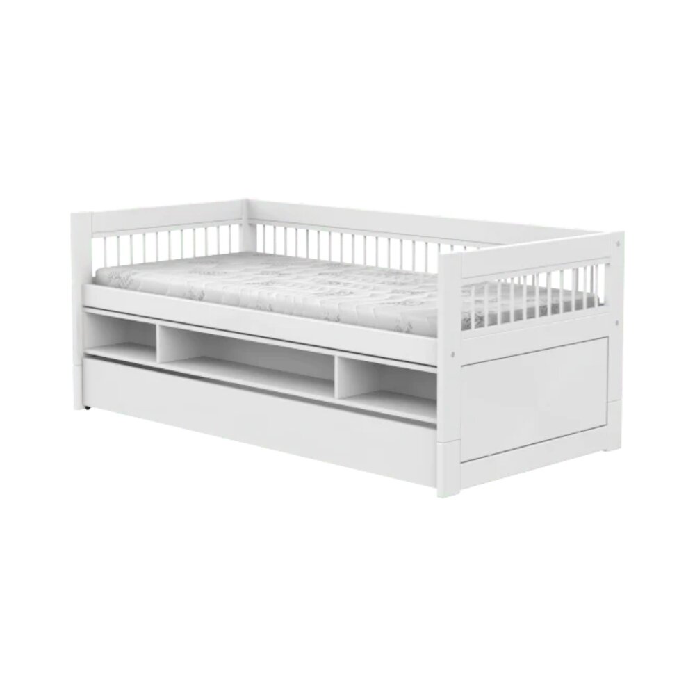 Kajuitbed met opbergbox en bedlade breeze/ luxe l. Wit