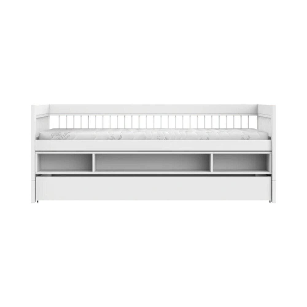 Kajuitbed met opbergbox en bedlade breeze/ luxe l. Wit
