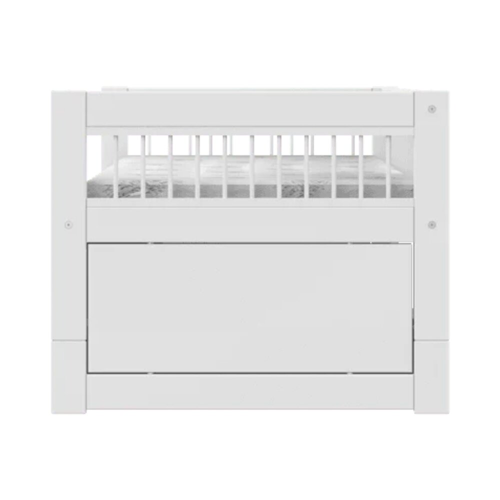 Kajuitbed met opbergbox en bedlade breeze/ luxe l. Wit