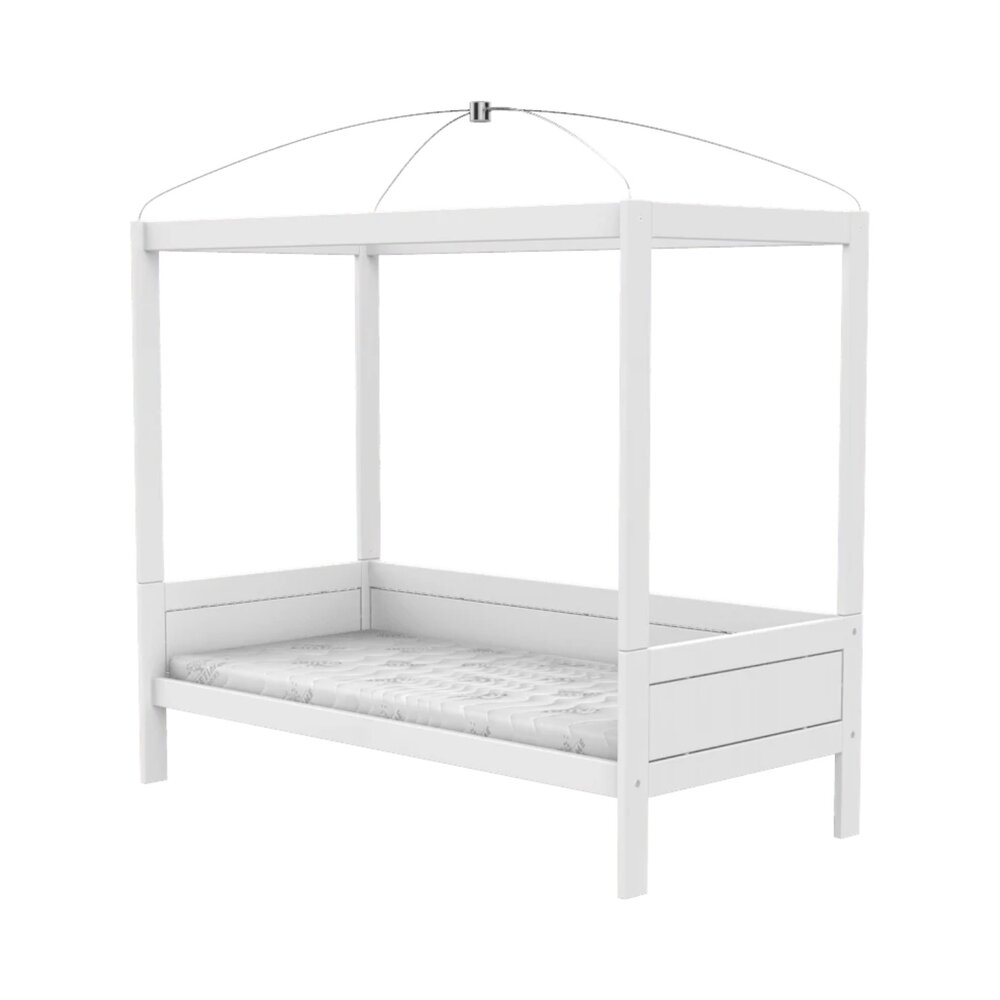 Hemelbed /  luxe lattenbodem Wit