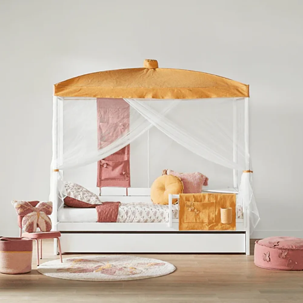 Hemelbed /  luxe lattenbodem Wit