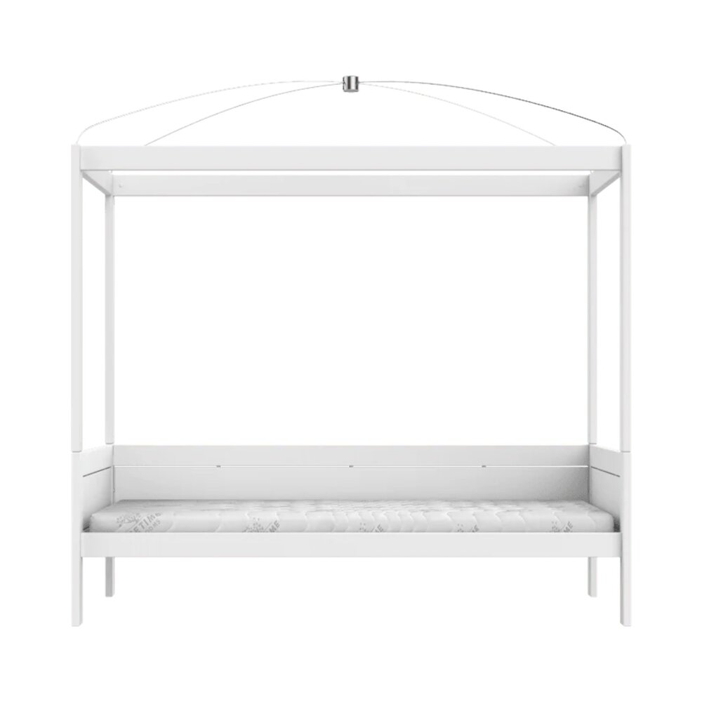 Hemelbed /  luxe lattenbodem Wit