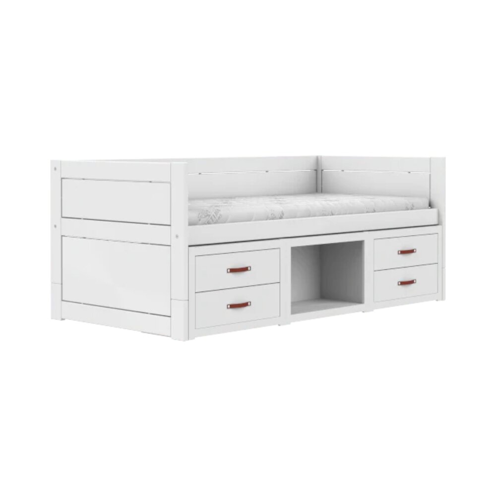 Kajuitbed met boekenkast/ luxe /excl. grepen Wit