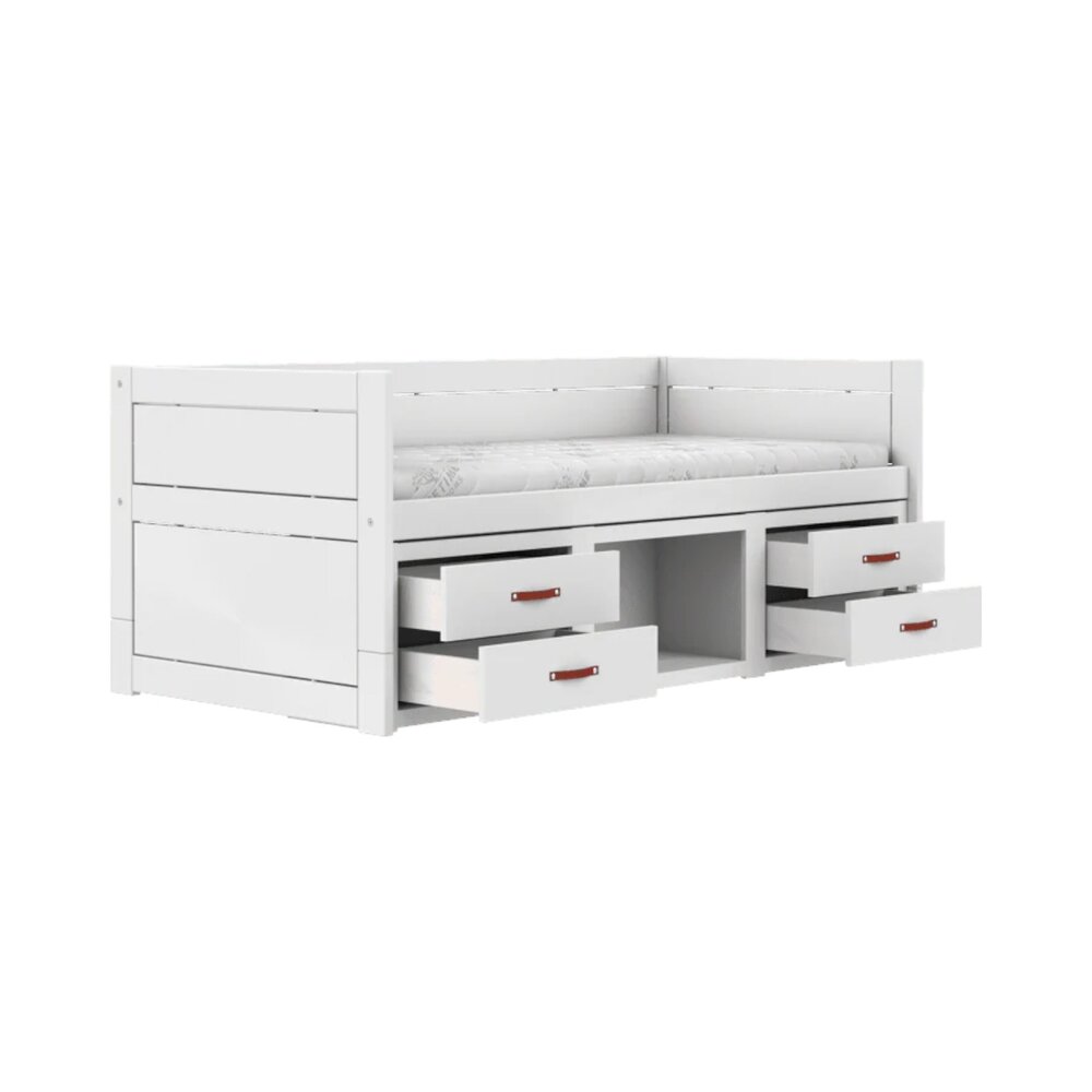 Kajuitbed met boekenkast/ luxe /excl. grepen Wit
