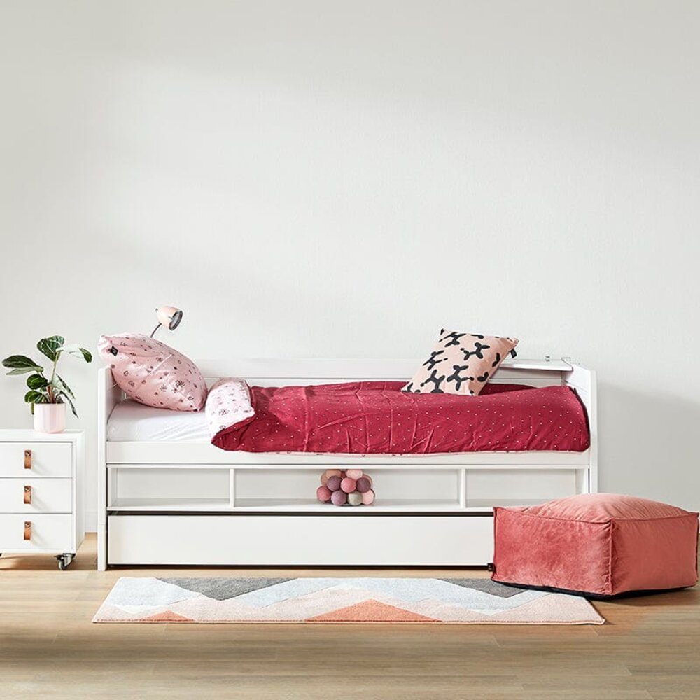 Kajuitbed met opbergbox en bedlade / luxe lattenb. Wit