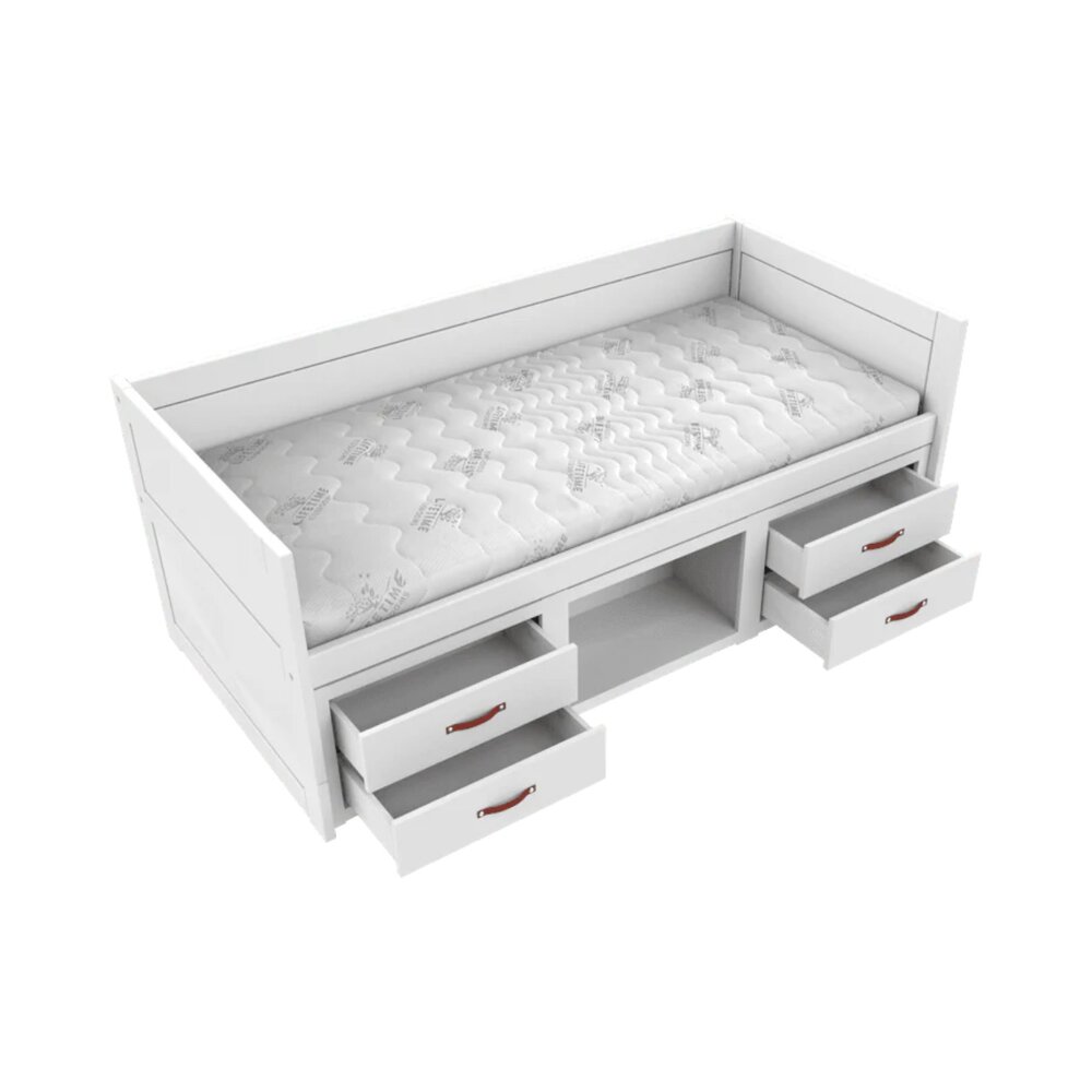 Kajuitbed met boekenkast/ luxe /excl. grepen Wit