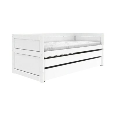 Kajuitbed met logeerbed en bedlade / luxe lattenb. Wit