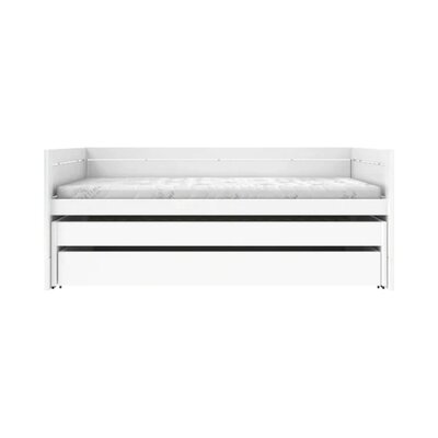 Kajuitbed met logeerbed en bedlade / luxe lattenb. Wit