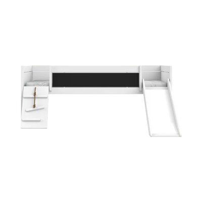 Kajuitbed climb & slide / luxe lattenbodem Wit