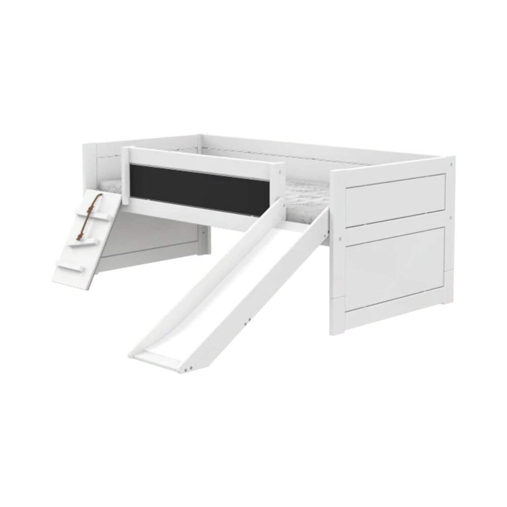 Kajuitbed climb & slide / luxe lattenbodem Wit