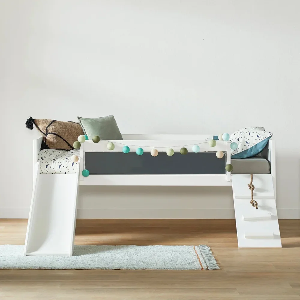 Kajuitbed climb & slide / luxe lattenbodem Wit