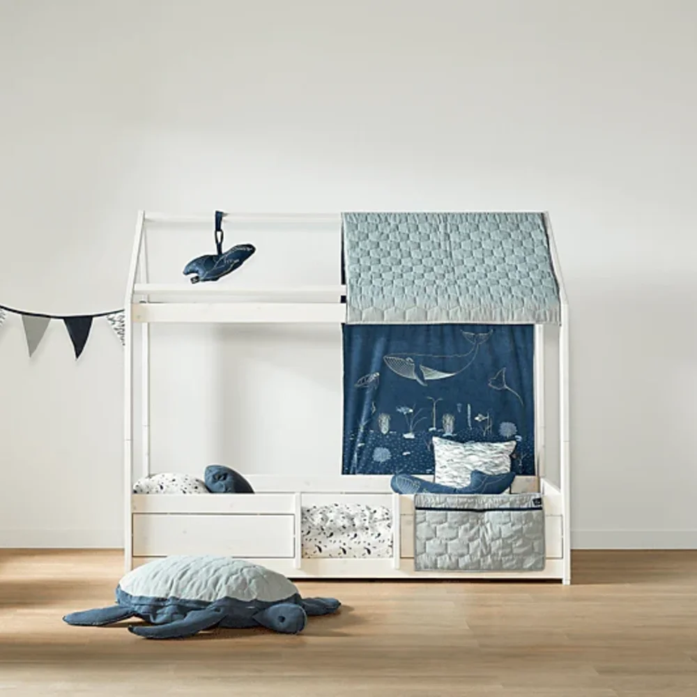 4-in-1 house bed / luxe lattenbodem Wit