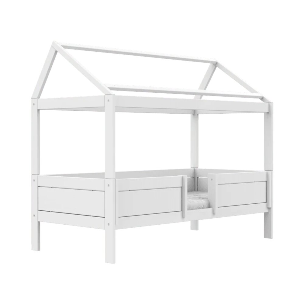 4-in-1 house bed / luxe lattenbodem Wit