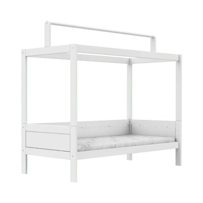 Basisbed + dakframe voor stofdak / luxe bodem Wit