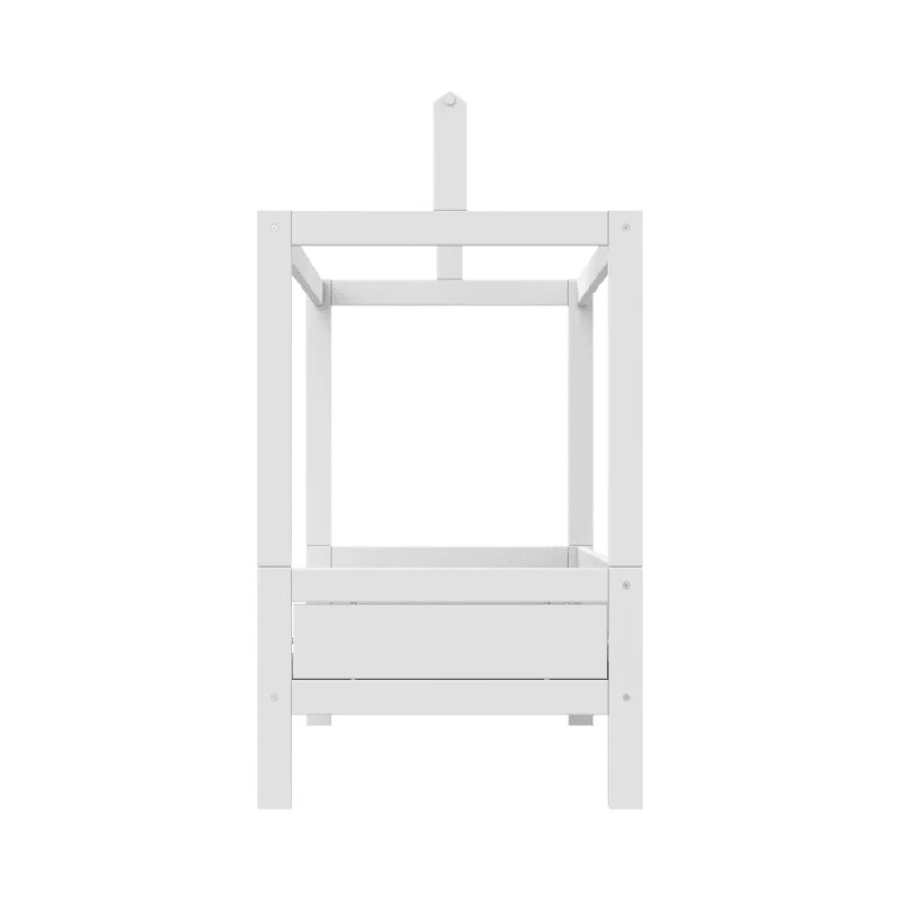 Basisbed + dakframe voor stofdak / luxe bodem Wit