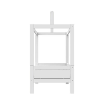 Basisbed + dakframe voor stofdak / luxe bodem Wit