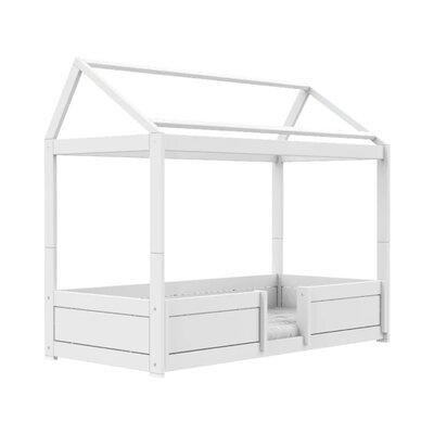 4-in-1 house bed / luxe lattenbodem Wit