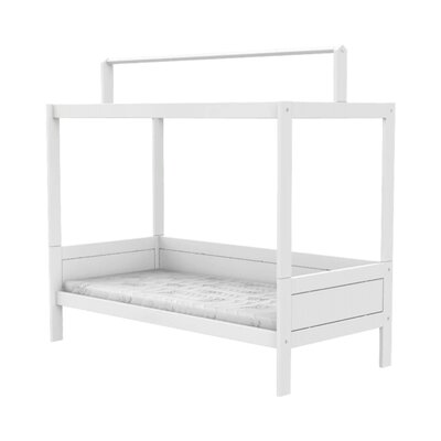 Basisbed + dakframe voor stofdak / luxe bodem Wit