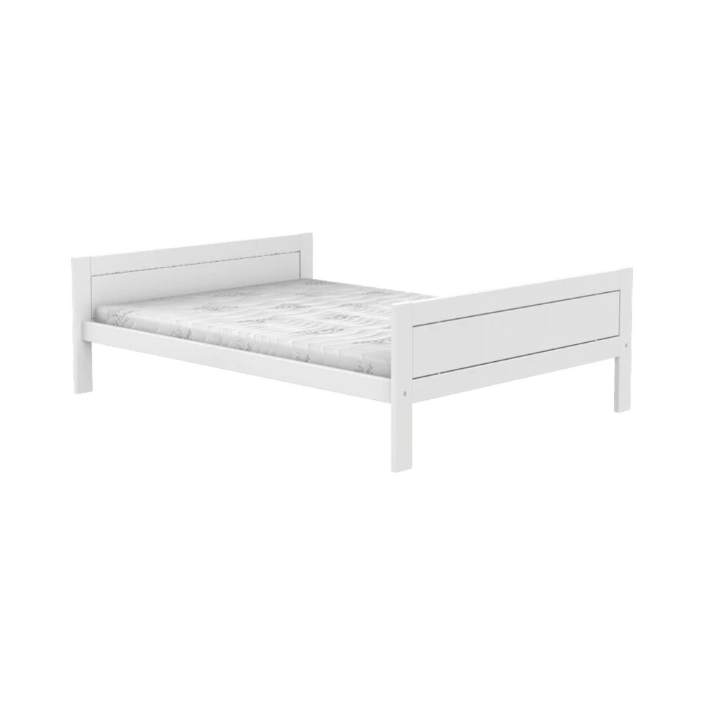 Basisbed 140x200 / luxe lattenbodem Wit